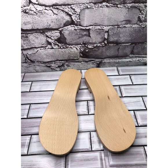 New! Wooden Soles Women Sz 37EU/8.5M US Made in Italy Shoe Repair - Picture 3 of 16